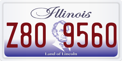 IL license plate Z809560