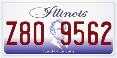 IL license plate Z809562