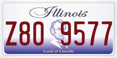 IL license plate Z809577