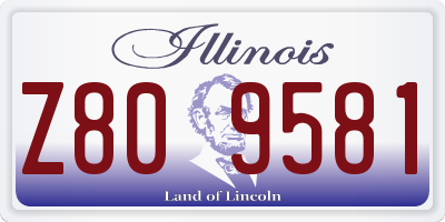 IL license plate Z809581
