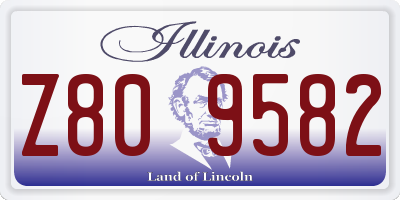 IL license plate Z809582