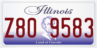 IL license plate Z809583