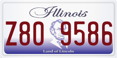 IL license plate Z809586