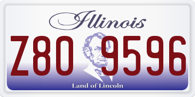 IL license plate Z809596