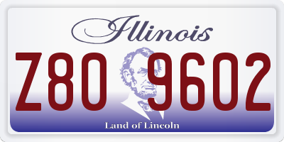 IL license plate Z809602