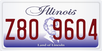 IL license plate Z809604