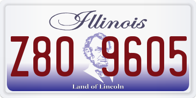 IL license plate Z809605