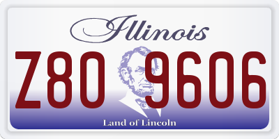 IL license plate Z809606