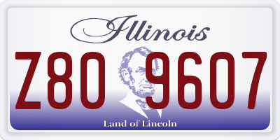 IL license plate Z809607