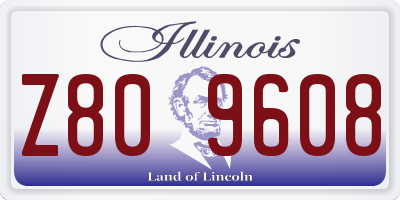 IL license plate Z809608