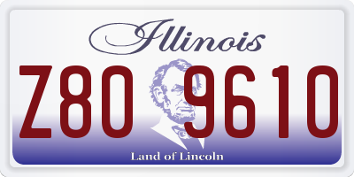 IL license plate Z809610