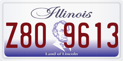 IL license plate Z809613