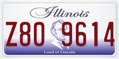 IL license plate Z809614
