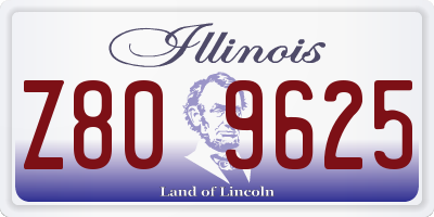 IL license plate Z809625
