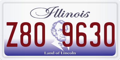 IL license plate Z809630