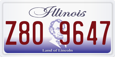 IL license plate Z809647