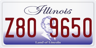 IL license plate Z809650