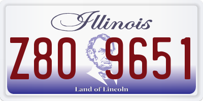 IL license plate Z809651