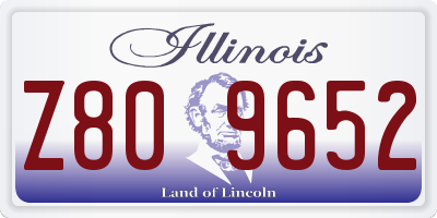 IL license plate Z809652