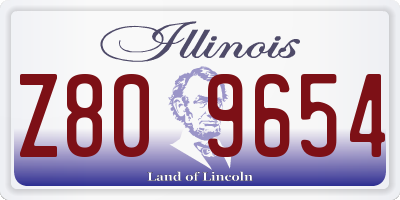 IL license plate Z809654