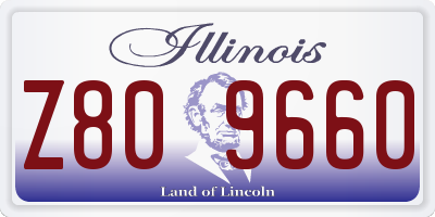 IL license plate Z809660