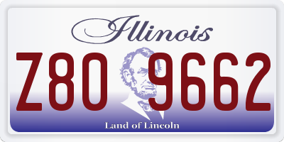 IL license plate Z809662