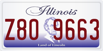 IL license plate Z809663