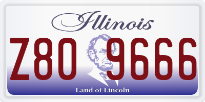IL license plate Z809666