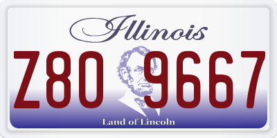 IL license plate Z809667