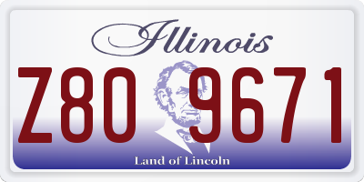 IL license plate Z809671