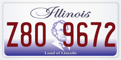 IL license plate Z809672