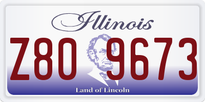 IL license plate Z809673