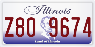 IL license plate Z809674