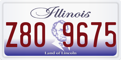 IL license plate Z809675