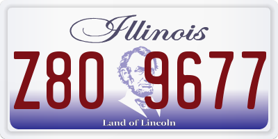 IL license plate Z809677