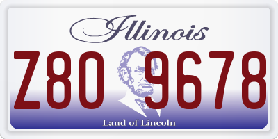 IL license plate Z809678