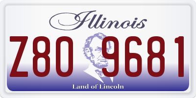 IL license plate Z809681