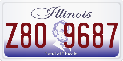 IL license plate Z809687