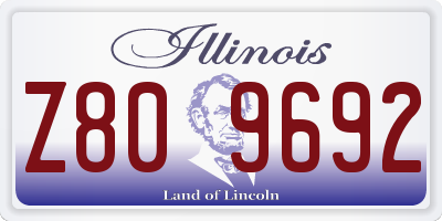 IL license plate Z809692