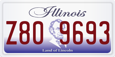 IL license plate Z809693