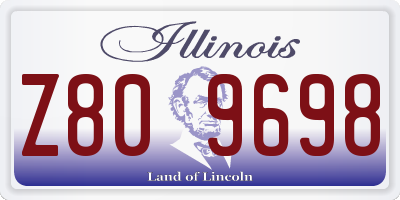 IL license plate Z809698