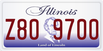 IL license plate Z809700