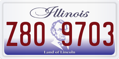 IL license plate Z809703
