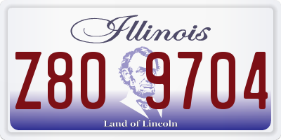 IL license plate Z809704