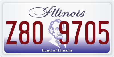 IL license plate Z809705