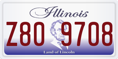 IL license plate Z809708