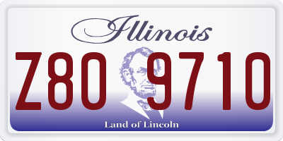 IL license plate Z809710