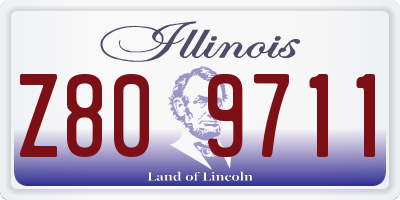 IL license plate Z809711