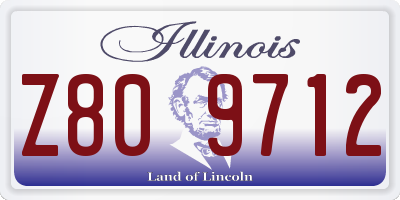 IL license plate Z809712