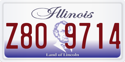 IL license plate Z809714